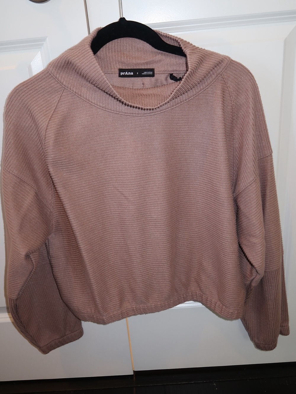 Prana Women's Mauve Ribbed Cowl Sweater